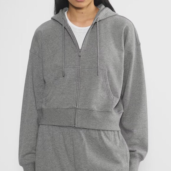 Terry Sweatfleece Boyfriend Boxy Zip Hoodie - Picture 2 of 5